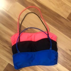 Bandeau style swimsuit tops, mint condition!
